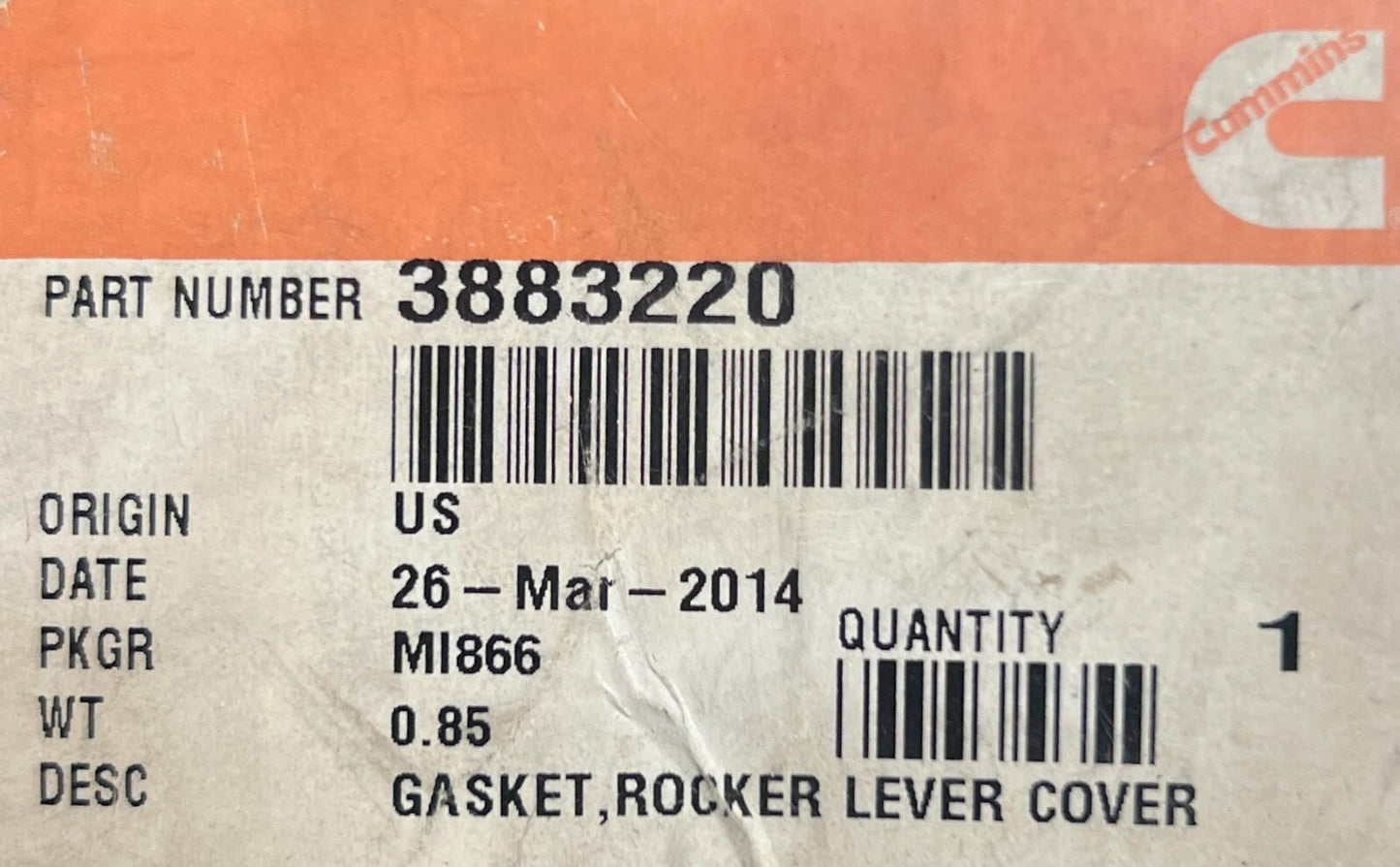 3883220 Cummins Rocker Cover Gasket